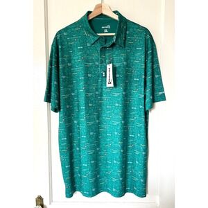 NWT Bogey Bros Golf Co Augusta Green Short Sleeve Polo Shirt Preppy Southern